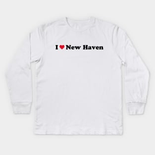 I Love New Haven Kids Long Sleeve T-Shirt